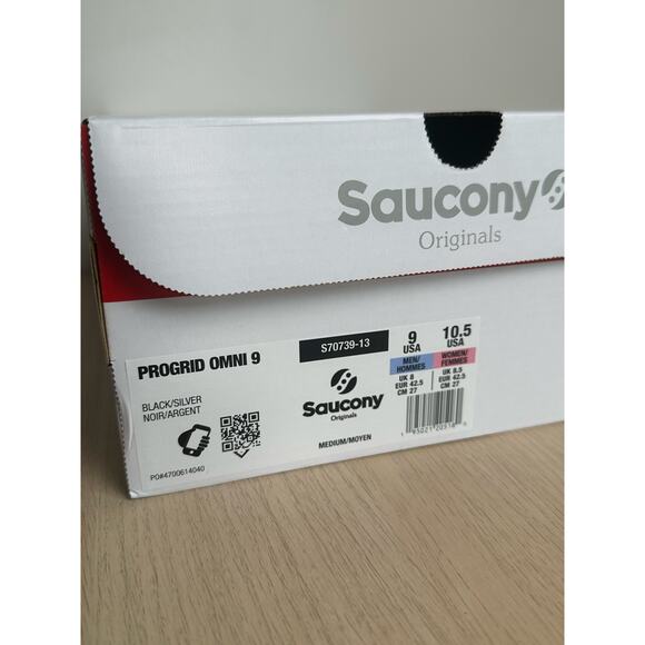 Saucony Progrid Omni 9 Black/Silver Sneaker - Size 9M - New main image 7